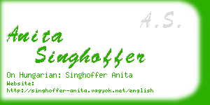 anita singhoffer business card